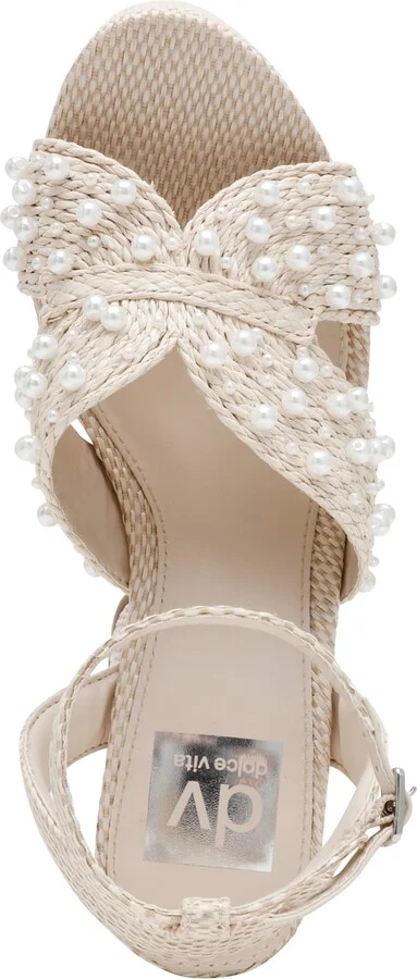 Dv Dolce Vita Women's Waylan Raffia Platform Crossband Dress Sandals - Image 9