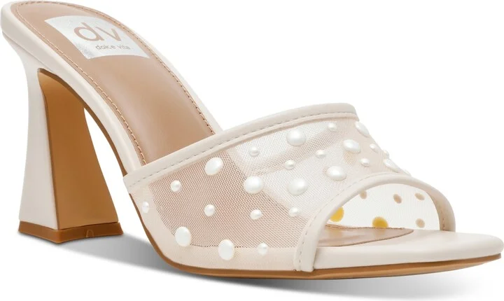 Dv Dolce Vita Women's Yossi Pearl Mesh Slide Dress Sandals