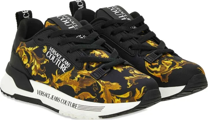 Dynamic baroque-print sneakers - Image 2