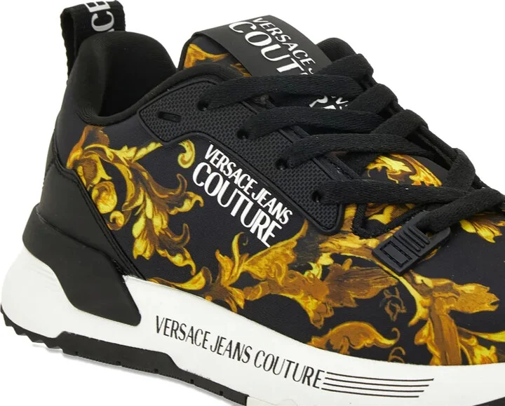 Dynamic baroque-print sneakers - Image 3