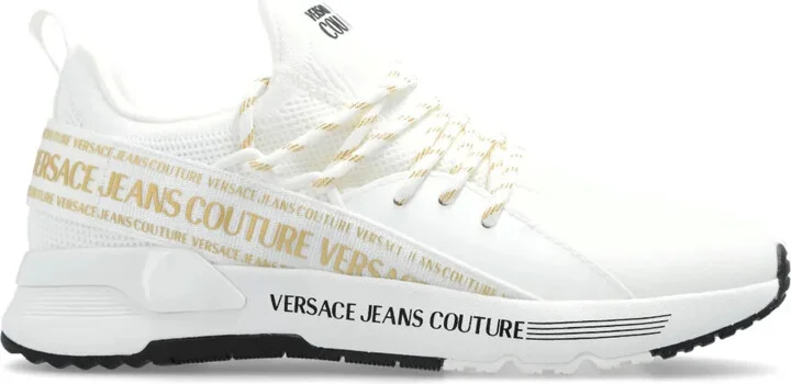 Dynamic logo-strap sneakers