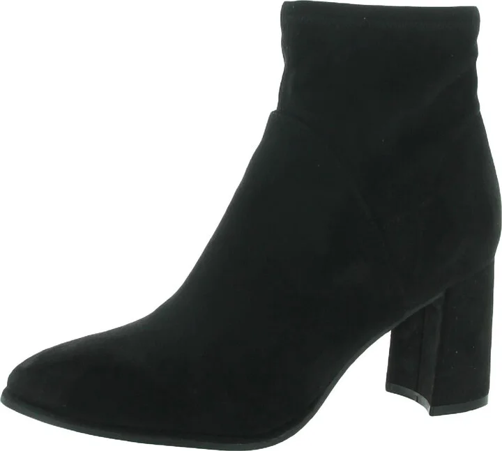 Dyvine Womens Faux Suede Covered Heel Ankle Boots