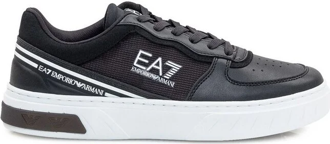 Ea7 Emporio Armani Logo-Patch Panelled Lace-Up Sneakers