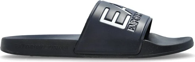 Ea7 Emporio Armani Logo Rubber Slide Sandals