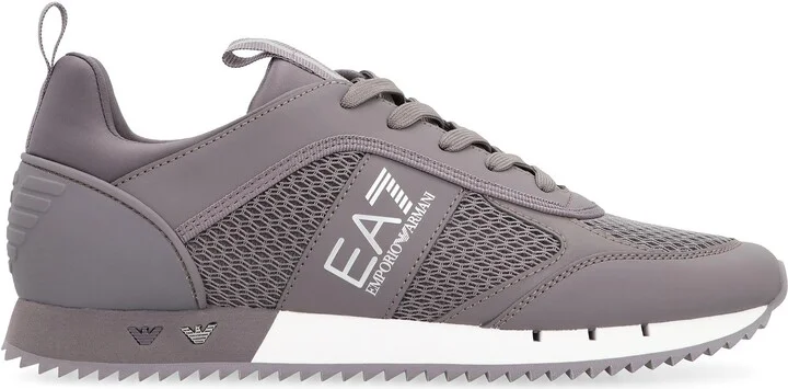 Ea7 Emporio Armani Mesh And Vegan Leather Low-Top Sneakers - Image 2