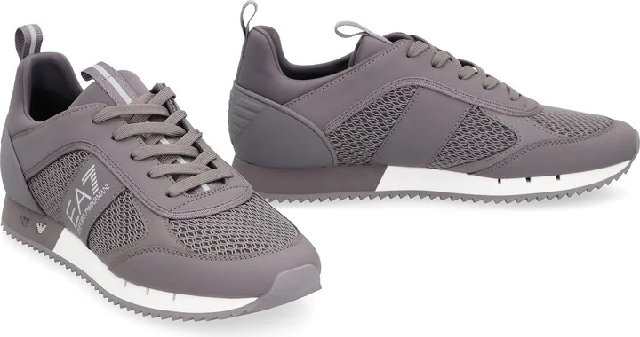 Ea7 Emporio Armani Mesh And Vegan Leather Low-Top Sneakers - Image 3
