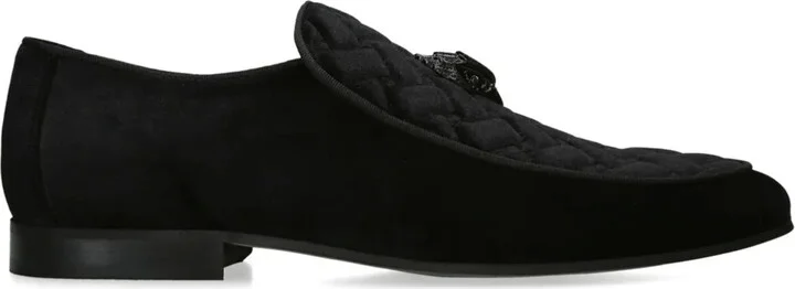 Eagle Head velvet loafers