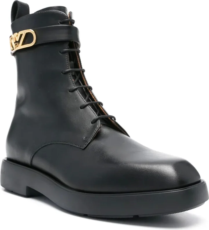 Eagle-logo leather boots - Image 2