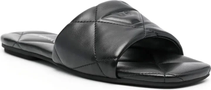 Eagle-motif quilted sandals - Image 2
