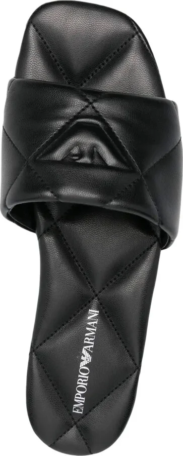 Eagle-motif quilted sandals - Image 4