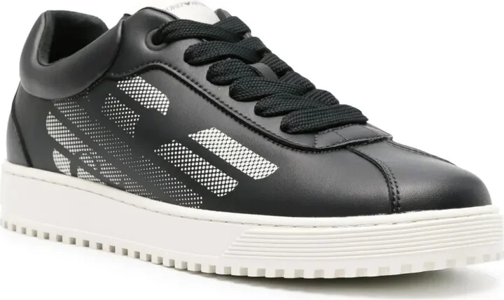 Eagle-Print Leather Sneakers - Image 2
