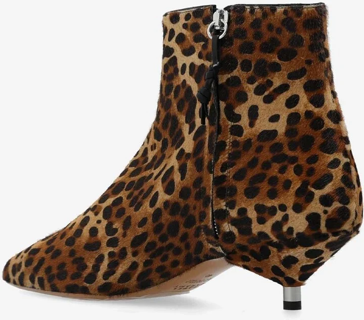 Eana Leopard Print Ankle Boots - Image 2
