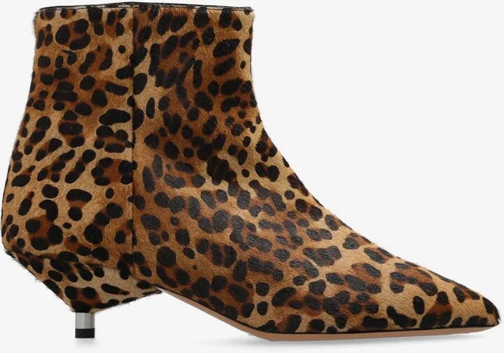 Eana Leopard Print Ankle Boots