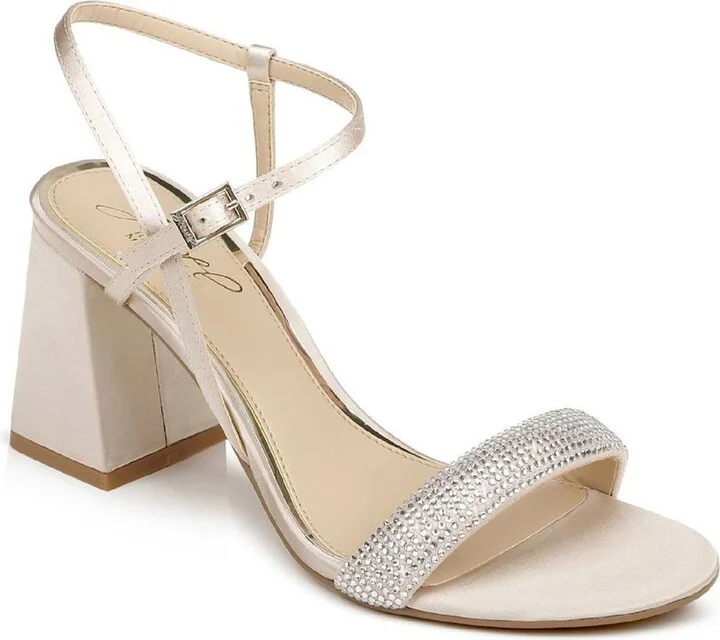 Earlene Womens Rhinestone Ankle Strap Dress Sandals