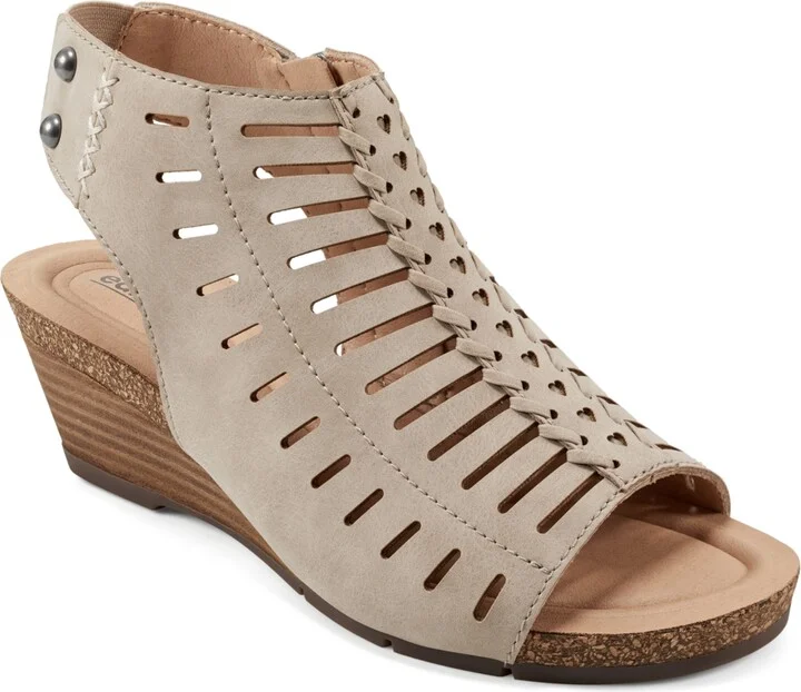 Earth Women's Hana Round Toe Laser Cut Dress Sandals