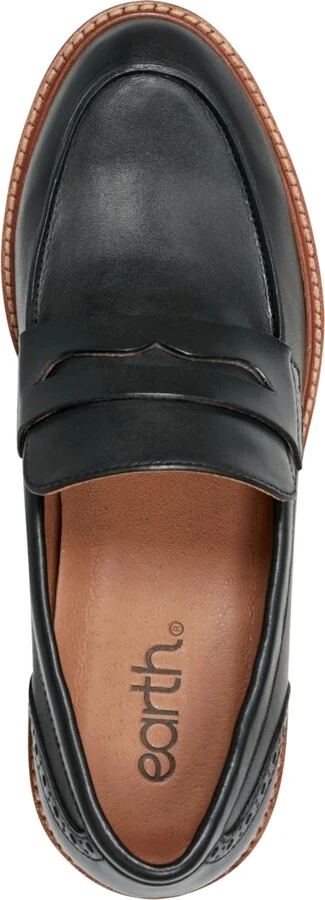 Earth Women's Lindy Block Heel Slip-On Penny Loafers - Image 3