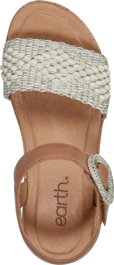 Earth Women's Padma Woven Band Ankle Strap Sandals - Cream/Brown - Image 4