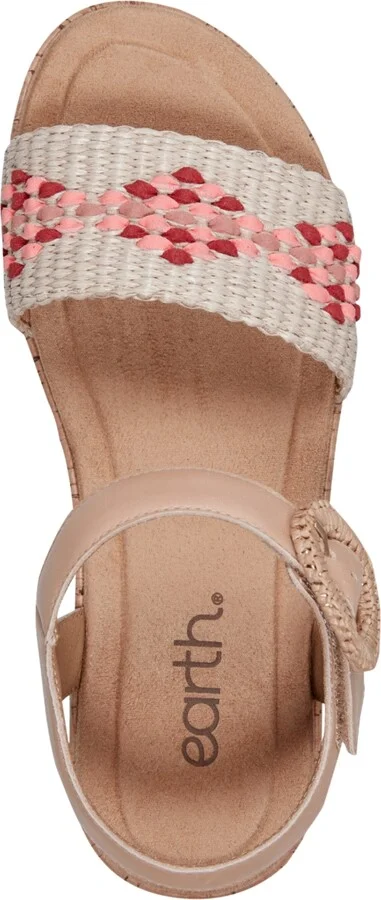 Earth Women's Padma Woven Band Ankle Strap Sandals - Cream/Brown - Image 8