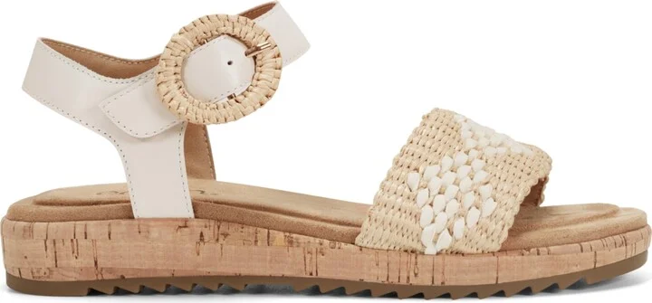 Earth Women's Padma Woven Band Ankle Strap Sandals - Cream/Brown - Image 10