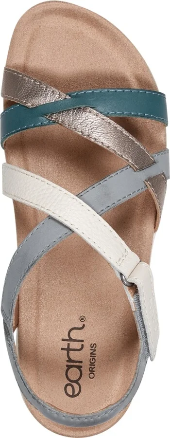 Earth Women's Sterling Strappy Sporty Sandals - Turquoise/Grey Multi Leather - Image 4