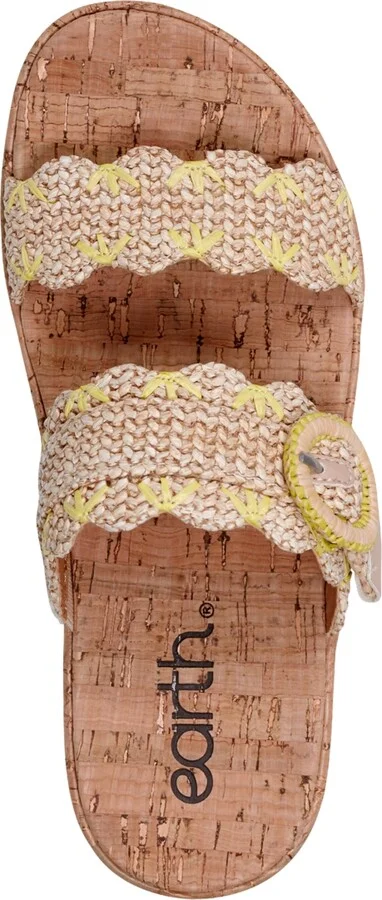 Earth Women's Subtle Woven Slip-On Platform Sandals - Image 8