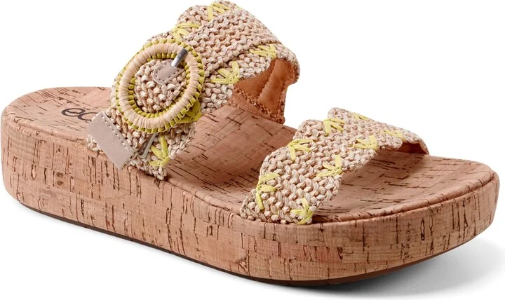 Earth Women's Subtle Woven Slip-On Platform Sandals - Image 10