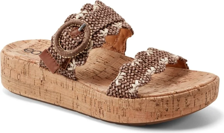 Earth Women's Subtle Woven Slip-On Platform Sandals