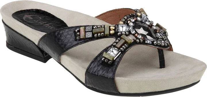 Earthies Women's Black Lazeretta Snake 5.5 B(M) US