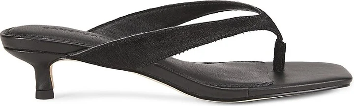 Ease 40MM Leather & Calf Fur Sandals
