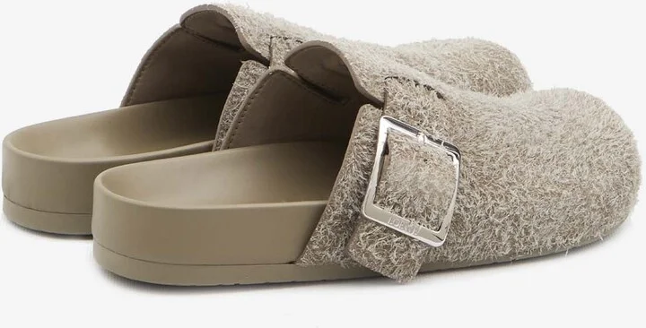 Ease Buckle Suede Mules - Image 2