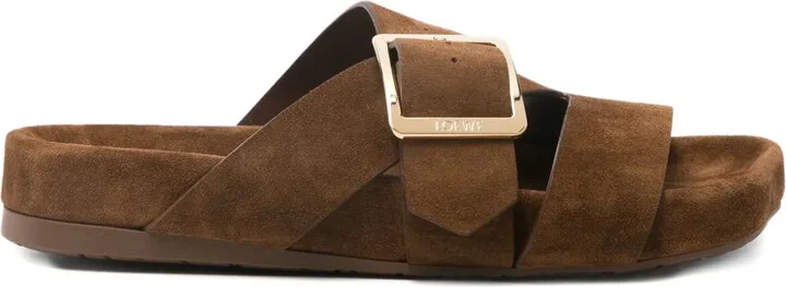 Ease Buckle suede sandals