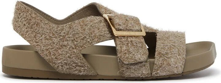 Ease in brushed suede flat sandals - Image 2