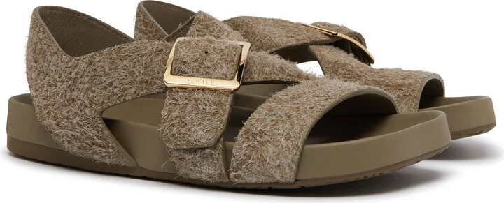 Ease in brushed suede flat sandals - Image 3
