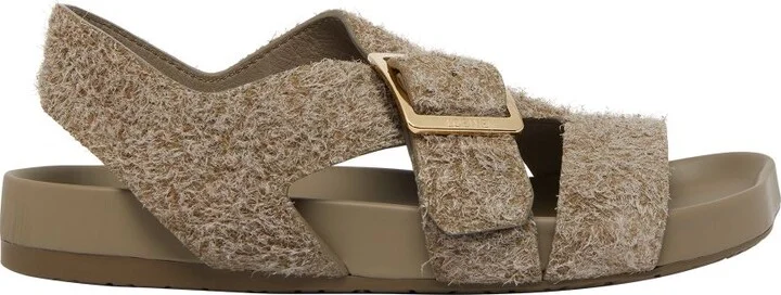Ease in brushed suede flat sandals - Image 9