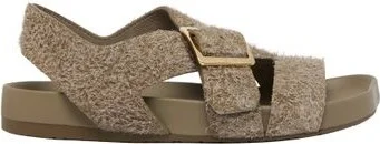 Ease in brushed suede flat sandals