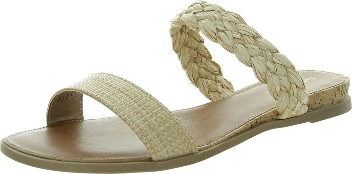 Easten Womens Strappy Manmade Slide Sandals