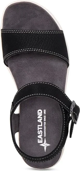 Eastland 1955 Edition Longwood Women's Sandals Black : 7 B - Medium, Leather/Suede - Image 2