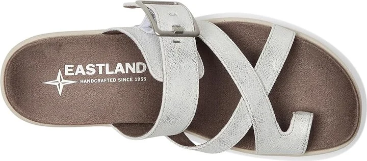 Eastland 1955 Edition Port Clyde Women's Sandals Silver : 8 B - Medium, Synthetic - Image 2