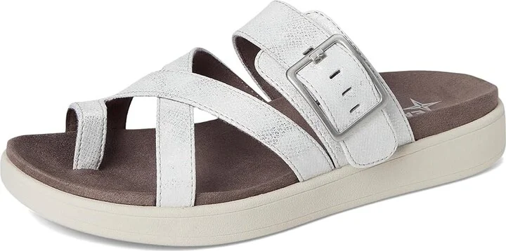 Eastland 1955 Edition Port Clyde Women's Sandals Silver : 8 B - Medium, Synthetic - Image 5