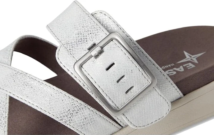 Eastland 1955 Edition Port Clyde Women's Sandals Silver : 8 B - Medium, Synthetic - Image 7