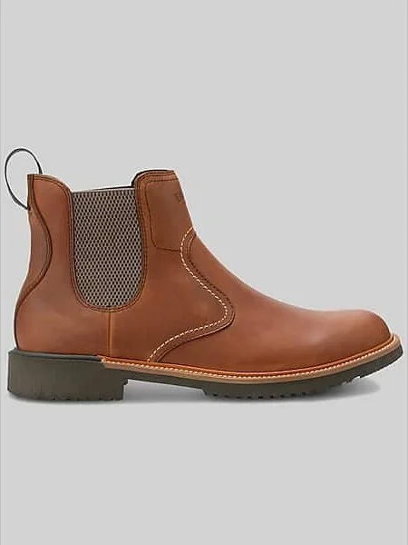 Eastland Men's Chimney Pond Leather Plain Toe Chelsea Boots Oak