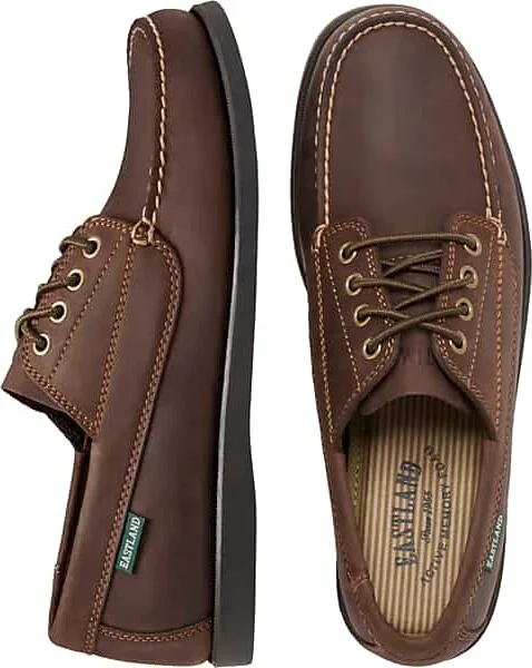 Eastland Men's Falmouth Camp Leather Moc Toe Oxfords Brown