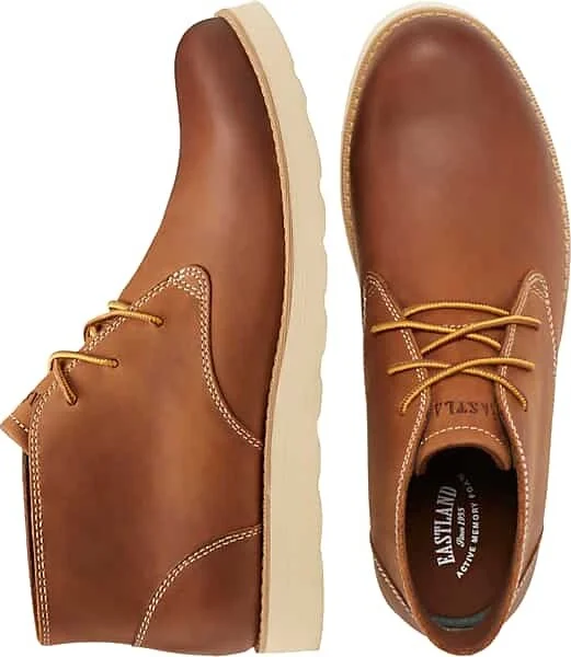 Eastland Men's Jack Lace-Up Wedge Chukka Boots Cognac