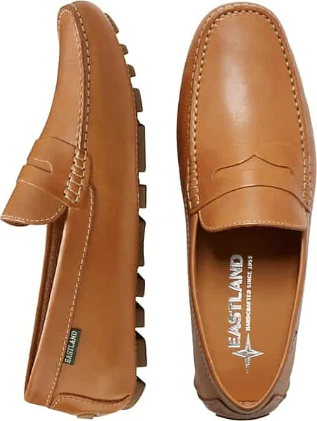 Eastland Men's Patrick Leather Slip-On Loafers Camel