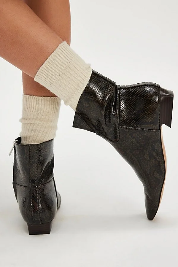 Easy Does It Snake Print Ankle Boots - Image 3