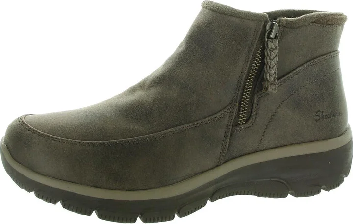 Easy Going Womens Faux Fur Lined Nubuck Booties