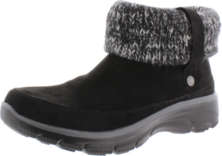 Easy Going Womens Memory Foam Knit Collar Ankle Boots
