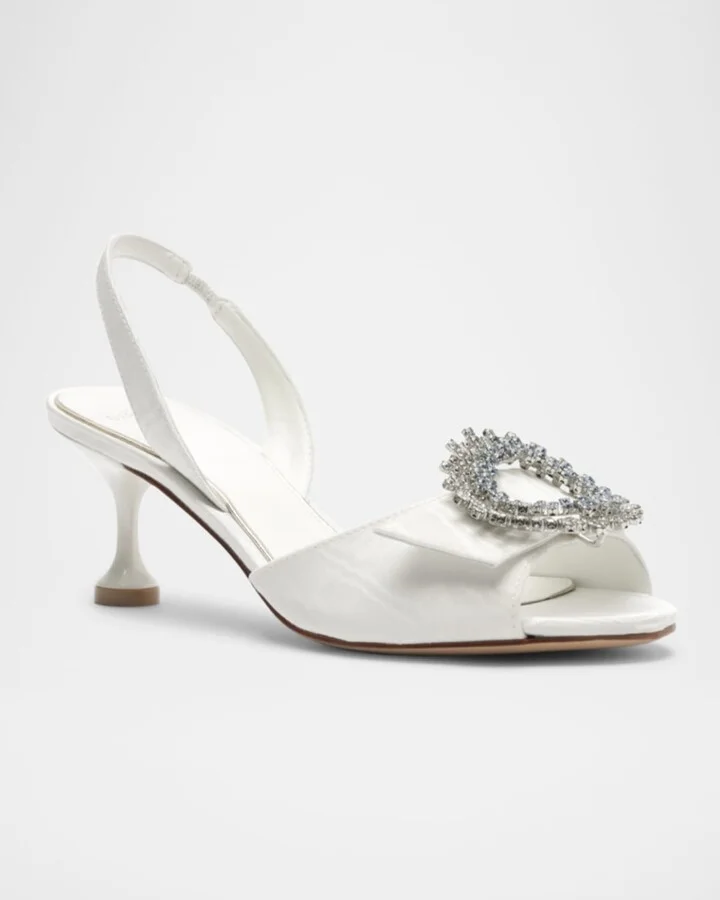 Easy Madelina Embellished Satin 60 Pumps - Image 4