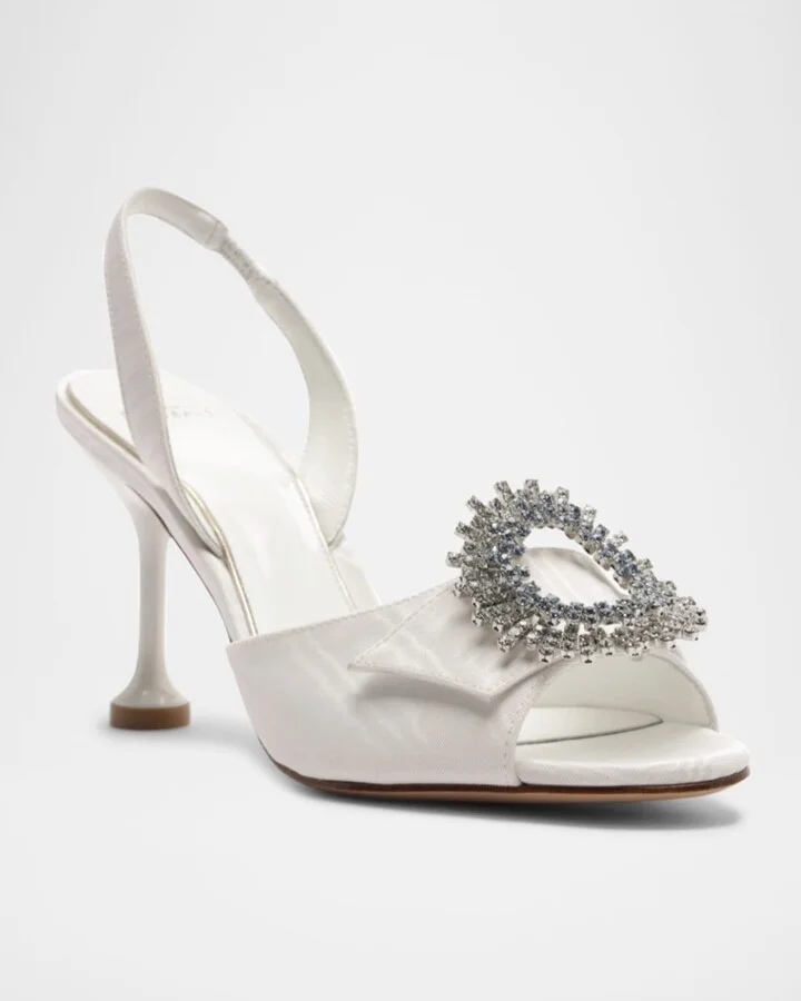 Easy Madelina Embellished Satin 85 Pumps - Image 3