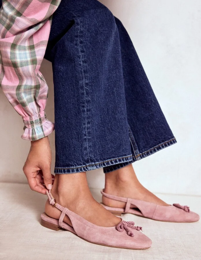 Easy Slingback Flats, Blush - Image 2